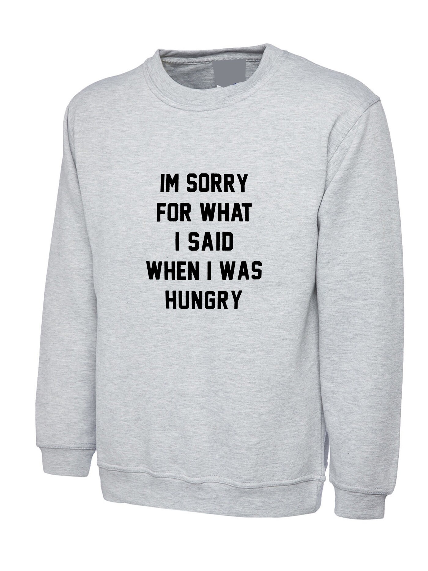 I'm Sorry for what I said when i was Hungry Sweatshirt Jumper Sweater Shirt Food Lover Ladies Funny Womens Mens Unisex Gift Rude Sarcastic