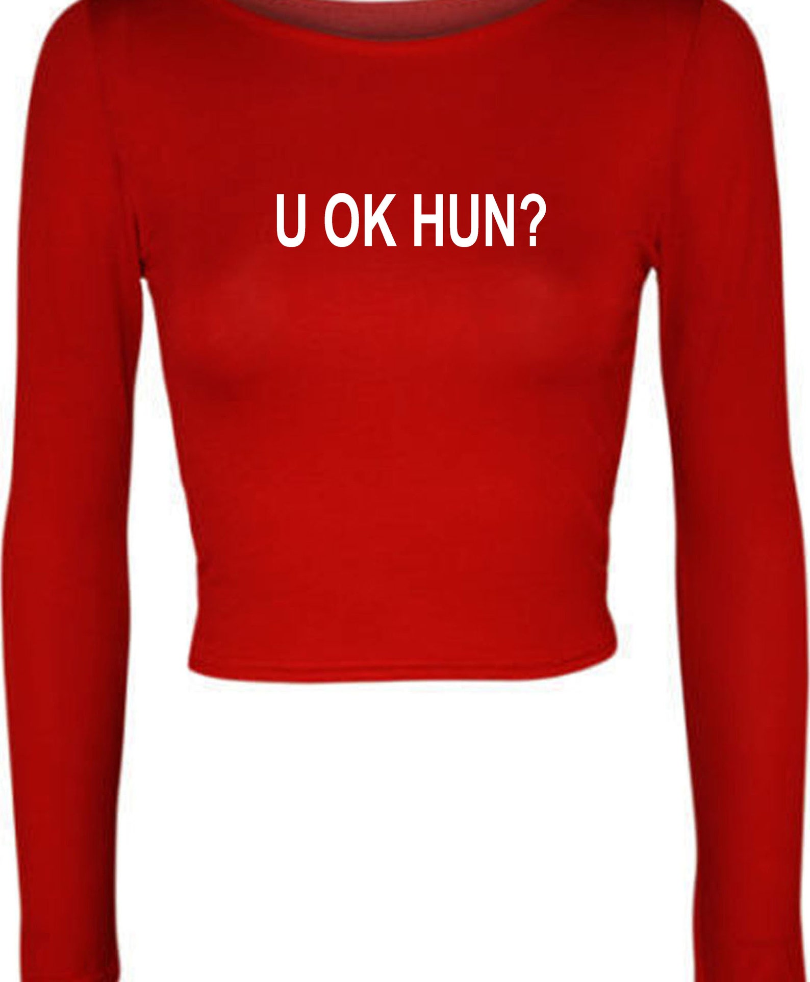 U Ok Hun Funny Crop Top Croptops Croptops Crop Tops Full Etsy