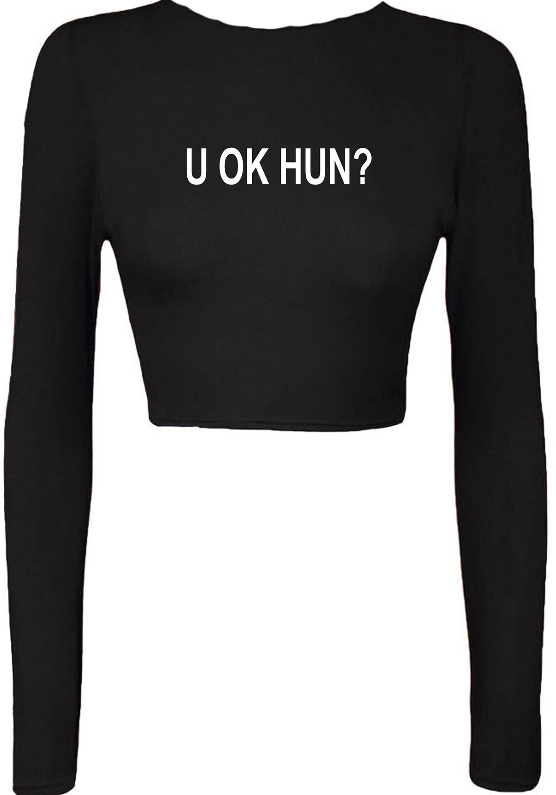 U Ok Hun Funny Crop Top Croptops Croptops Crop Tops Full Etsy