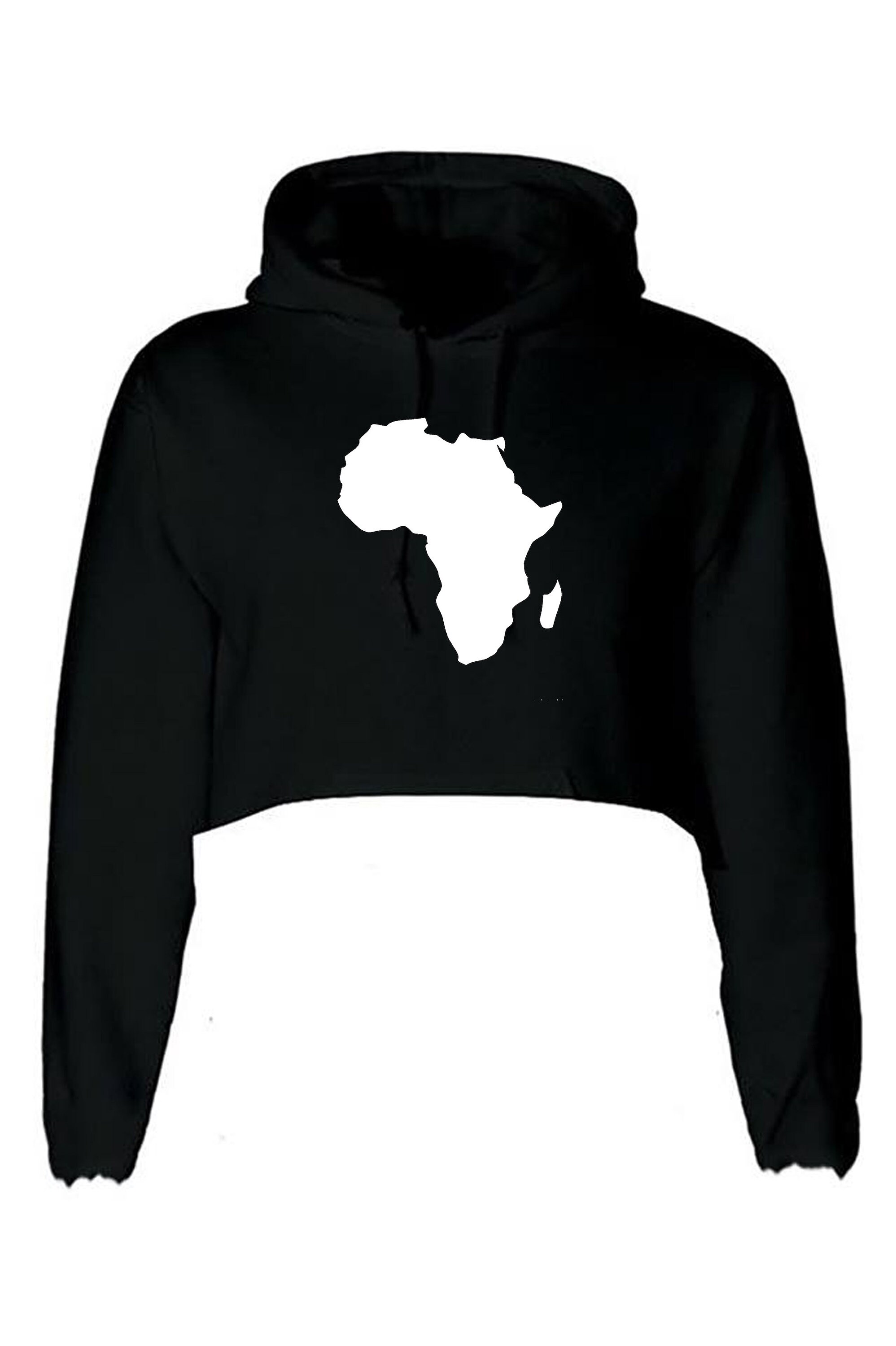 Image of Africa Continent Outline Flag African Map Crop Top Crop Tops Hoodie Hoody Hood Black Power Pride Mandela Live Matter Unisex