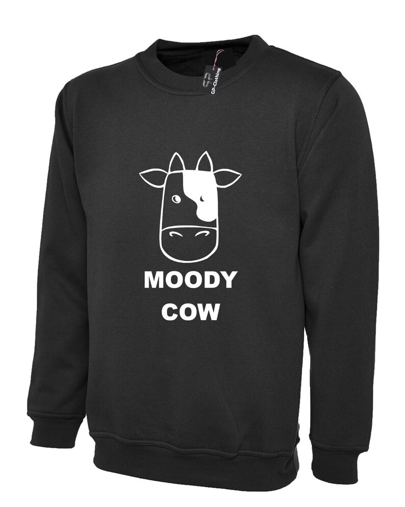 moody hoodie cow