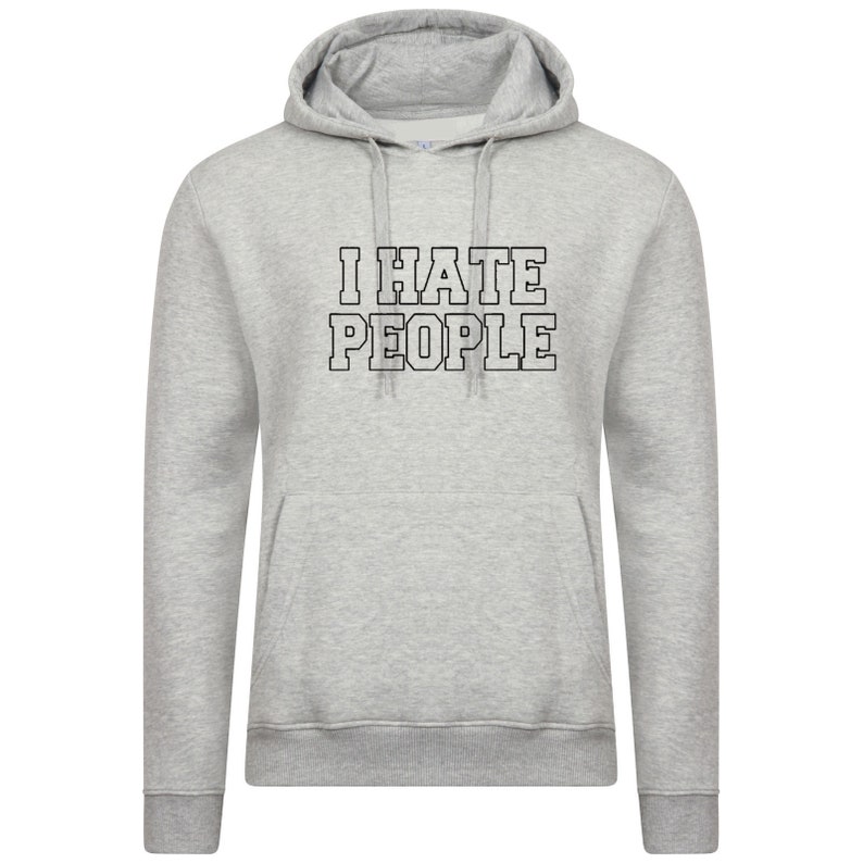 I Hate People Hoodie Hoody Hood Hooded Joke Womens Ladies Xmas - Etsy UK