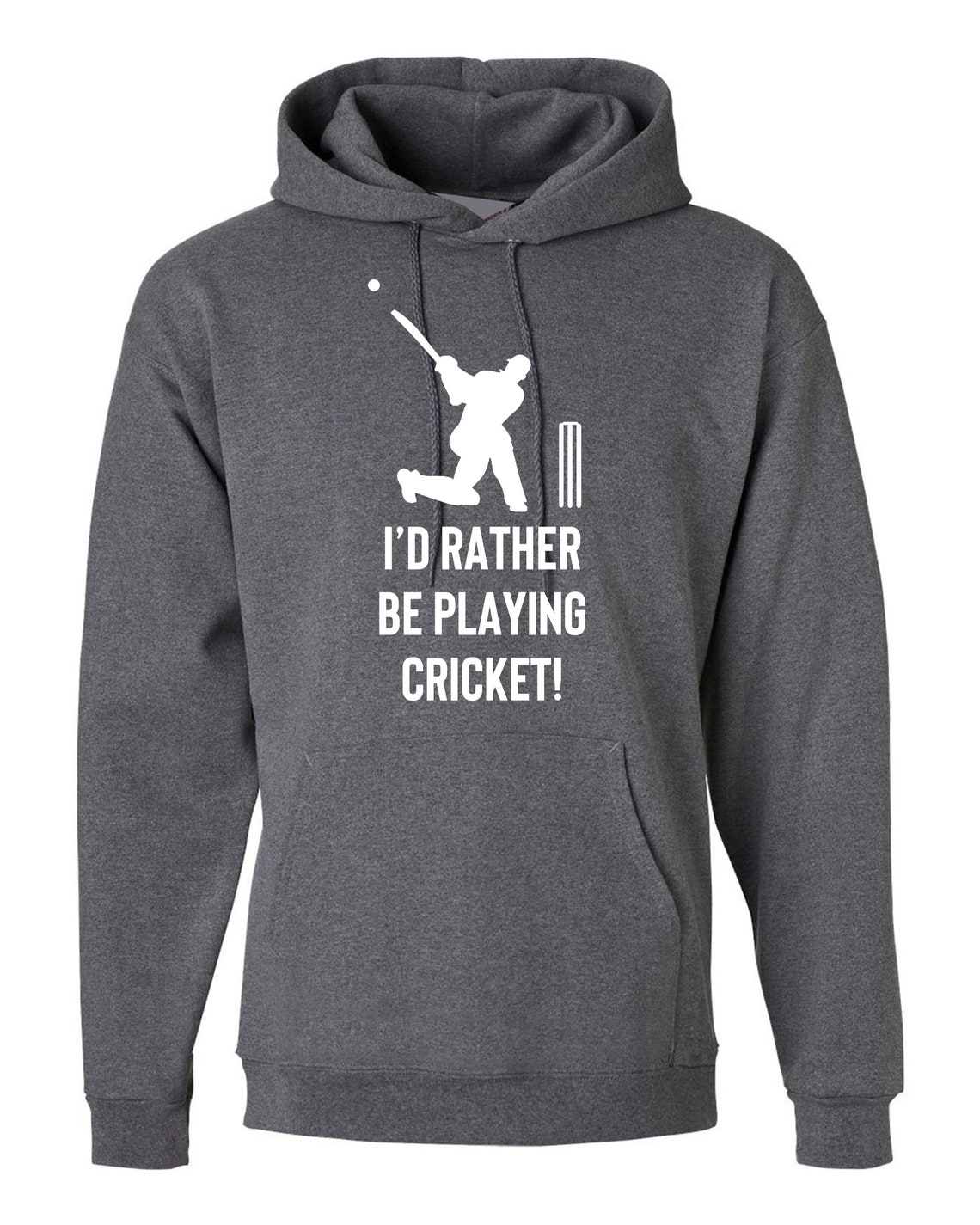 I'd rather be playing Cricket Hoodie Hoody Hood Hooded Etsy