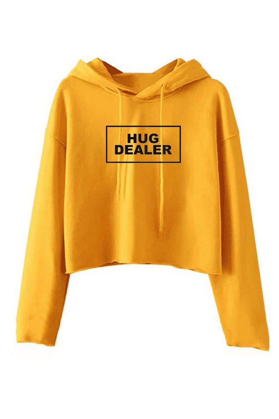 Cropped hotsell slogan hoodie