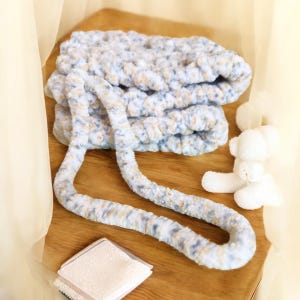 Beige Mix Chenille Baby Comforter with Dummy Loop | Handmade Snuggle Square Lovey