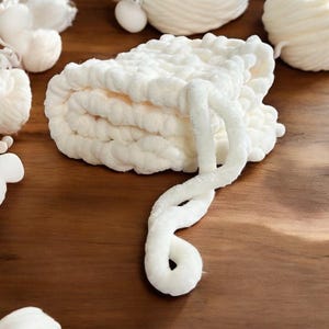 Cream Chenille Baby Comforter with Dummy Loop | Handmade Snuggle Square Lovey