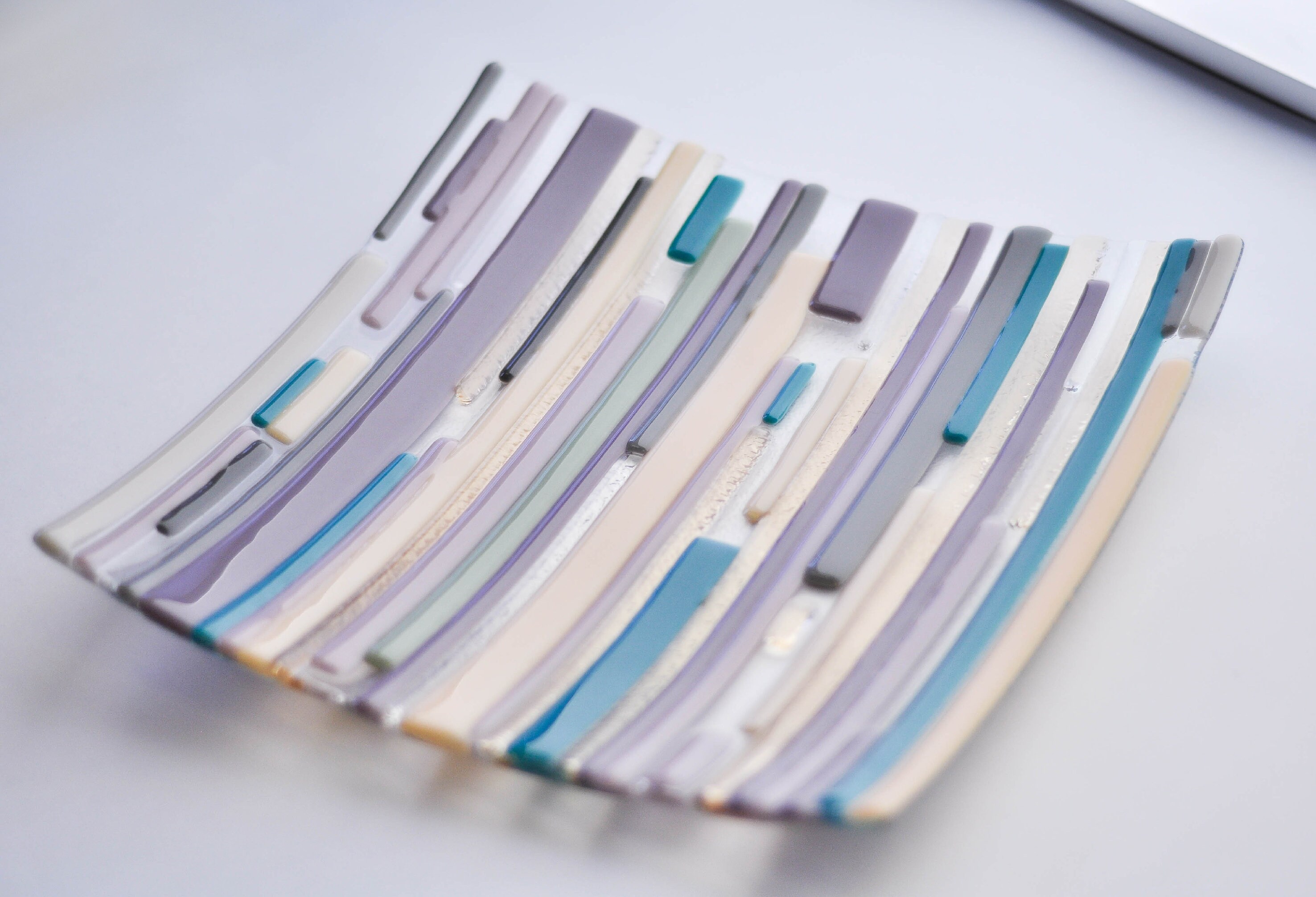 Decorative Glass Square Plate Handmade Fused Plate in Etsy