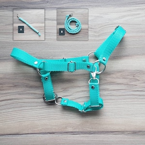 Hobby horse HALTER, mint tape, hobby horse accessories, fully adjustable, size L universal (from A4 to A3)