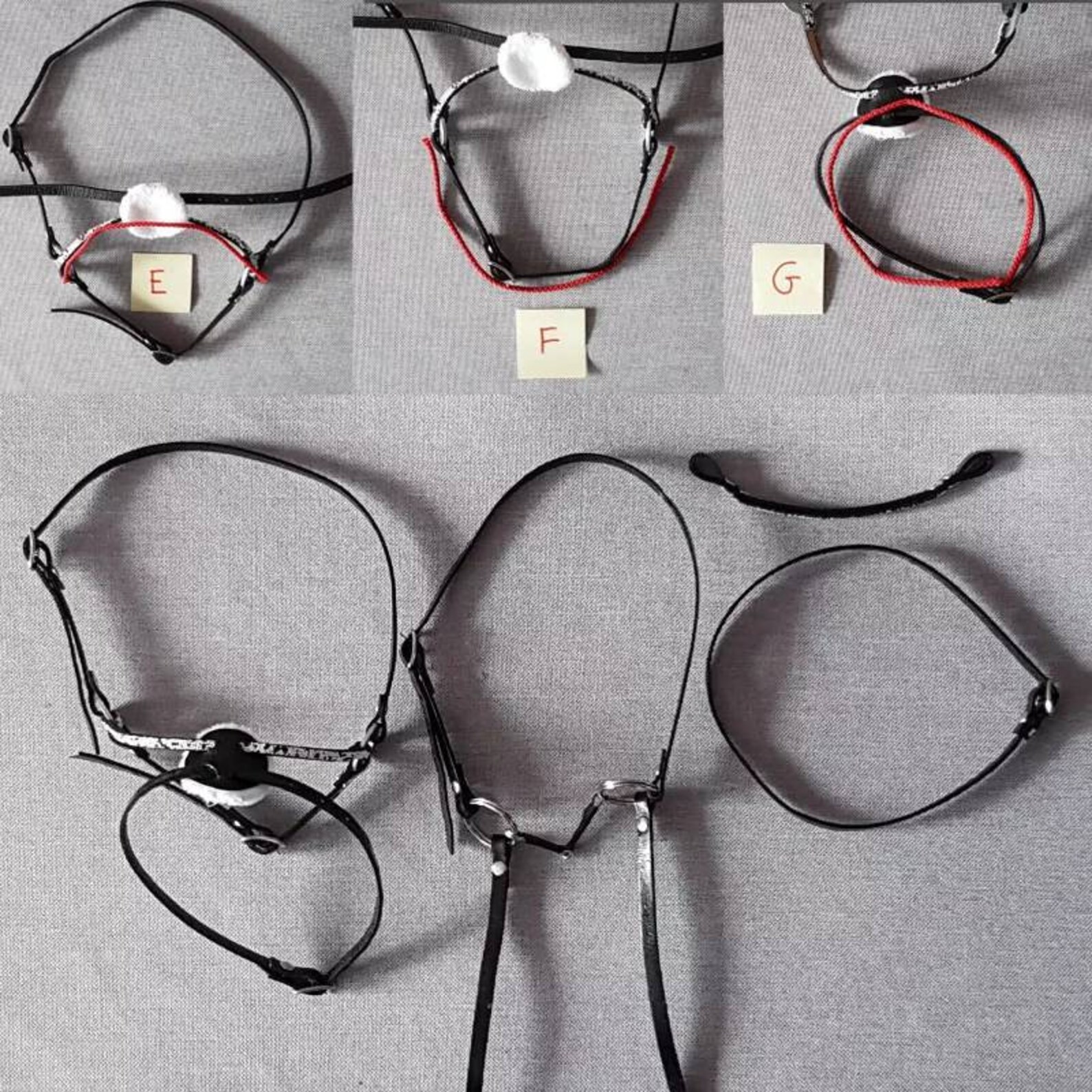 Hobby Horse Bridle Set BRIDLE BREASTPLATE Black Leather Etsy Canada