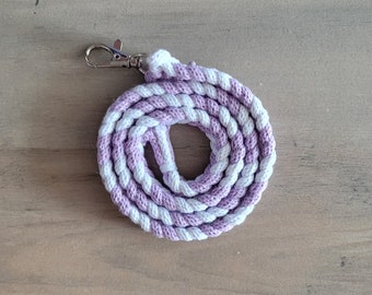 Hobby horse lead rope for hobby horse halter, light violet & white, hobby horse accessories