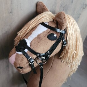Hobby horse brown with bridle and breastplate,handmade hobby horse cheap, A3