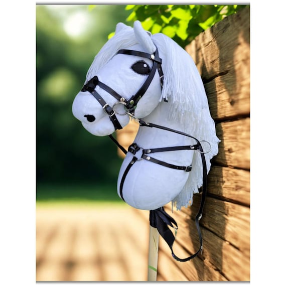Hobby Horse for Hobby Horsing – Handmade Stick Horse with Tack, size A3