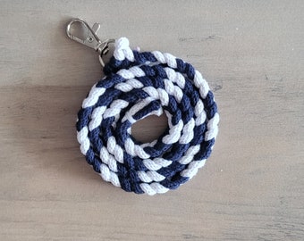 Hobby horse lead rope for hobby horse halter, dark blue & white, hobby horse accessories