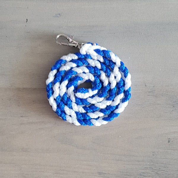 Hobby horse lead rope for hobby horse halter, blue & white, hobby horse accessories