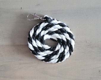 Hobby horse lead rope for hobby horse halter, black & white, hobby horse accessories