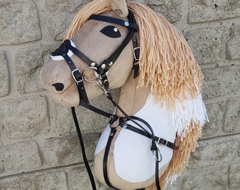 X-Group4th Hobby Horse Paarden - Hobby Horsing - Realistische Hobby Horse - met hoofdstel en lijn - paard op een stok - maat A4 Mini - Zwart - Wit X-Group4th Hobby Horse Paarden - Hobby Horsing - Realistische Hobby Horse - met hoofdstel en lijn - paard op een stok - maat A4 Mini - Zwart - Wit