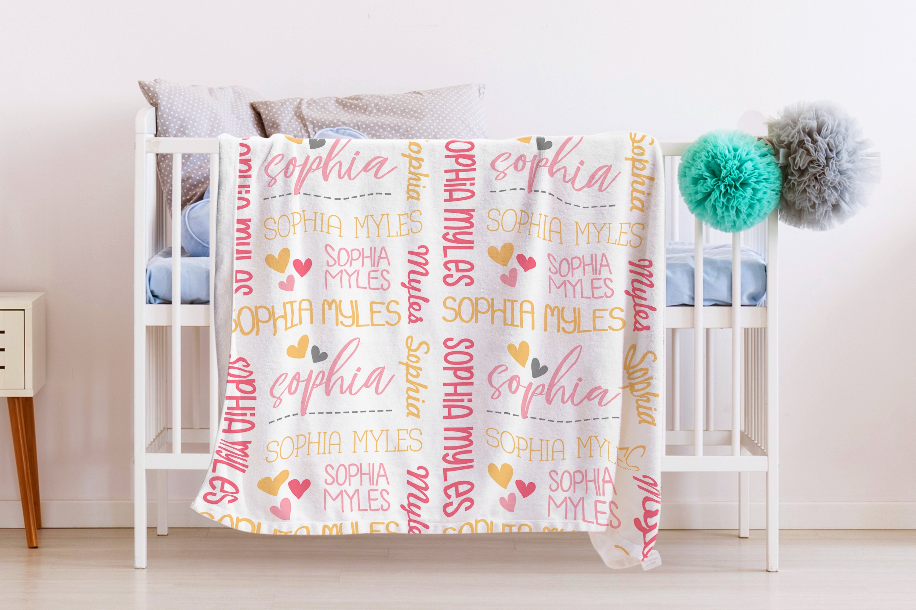 Personalized Baby Girl Blanket Personalized Custom Fleece and Etsy