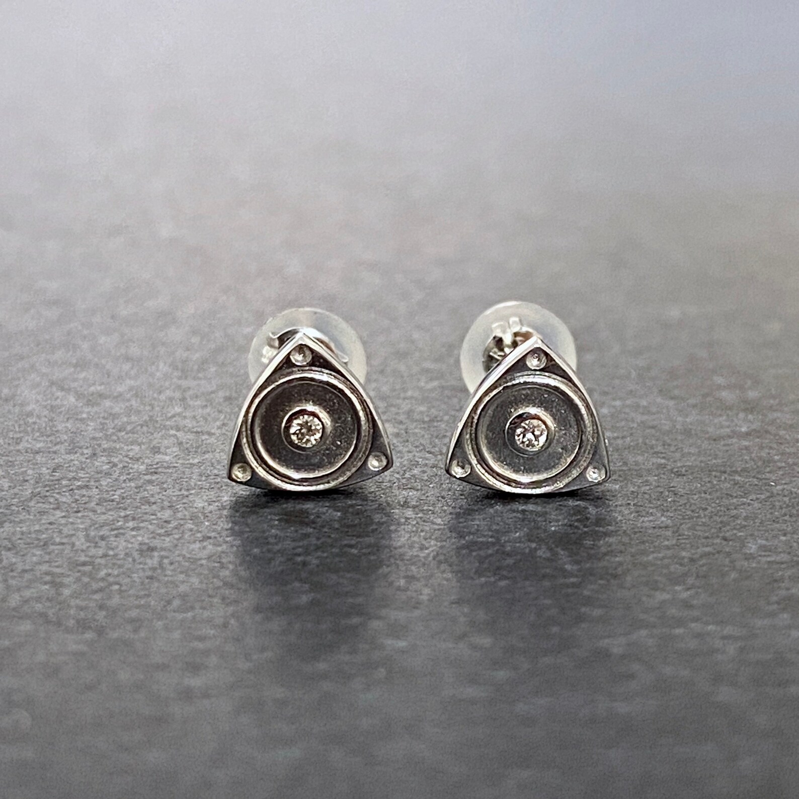 Rotary Engine Earrings Silver / Cubic Zirconia Etsy