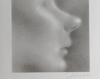Zeichnung eines Mädchens Weibliches Porträt Porträt eines Mädchens Rysunek węglem i ołówkiem Portret dziewczyny