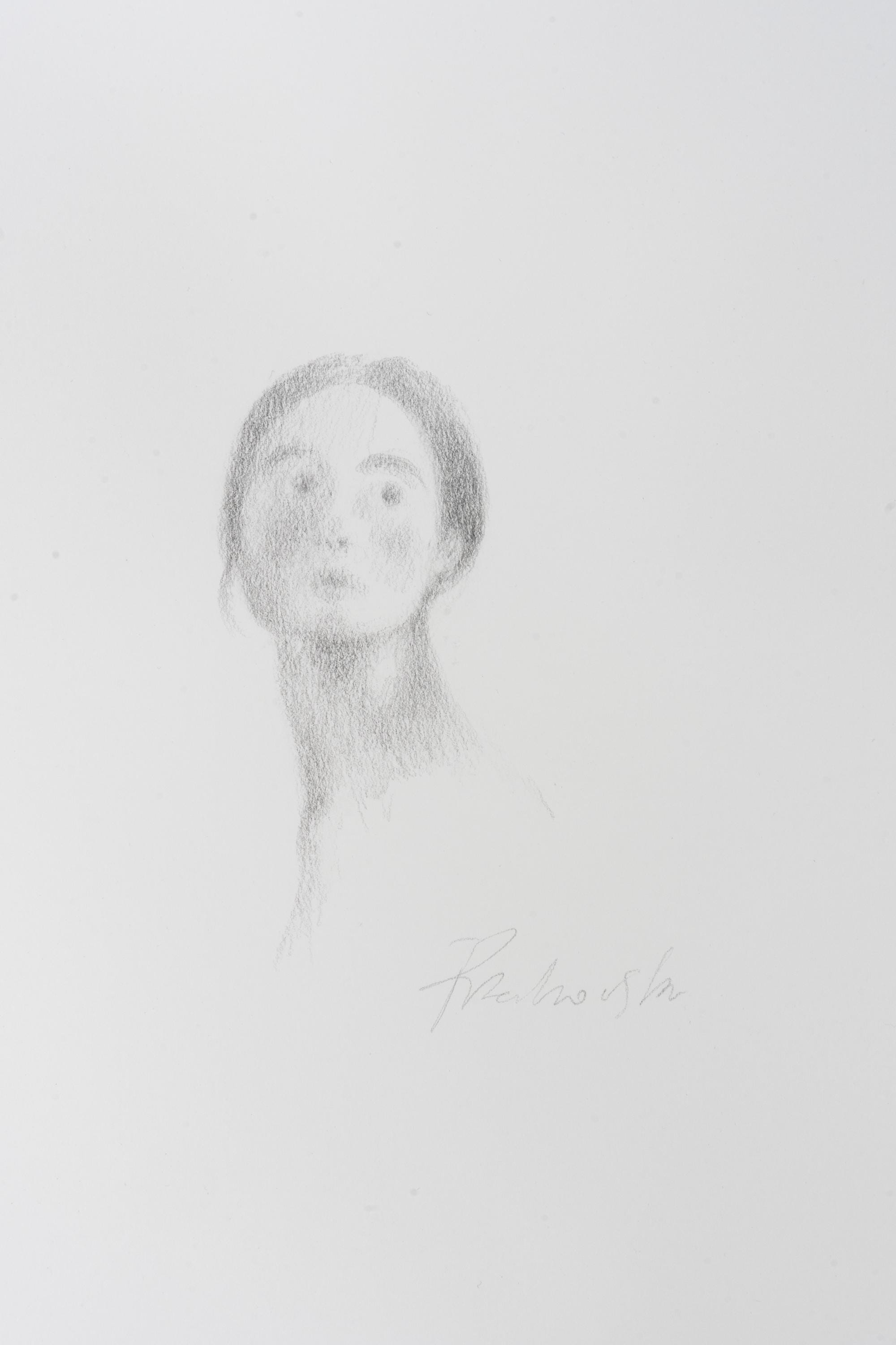 鉛筆画：女性の肖像画習作、2024年（21 x 30 cm） - Etsy 日本