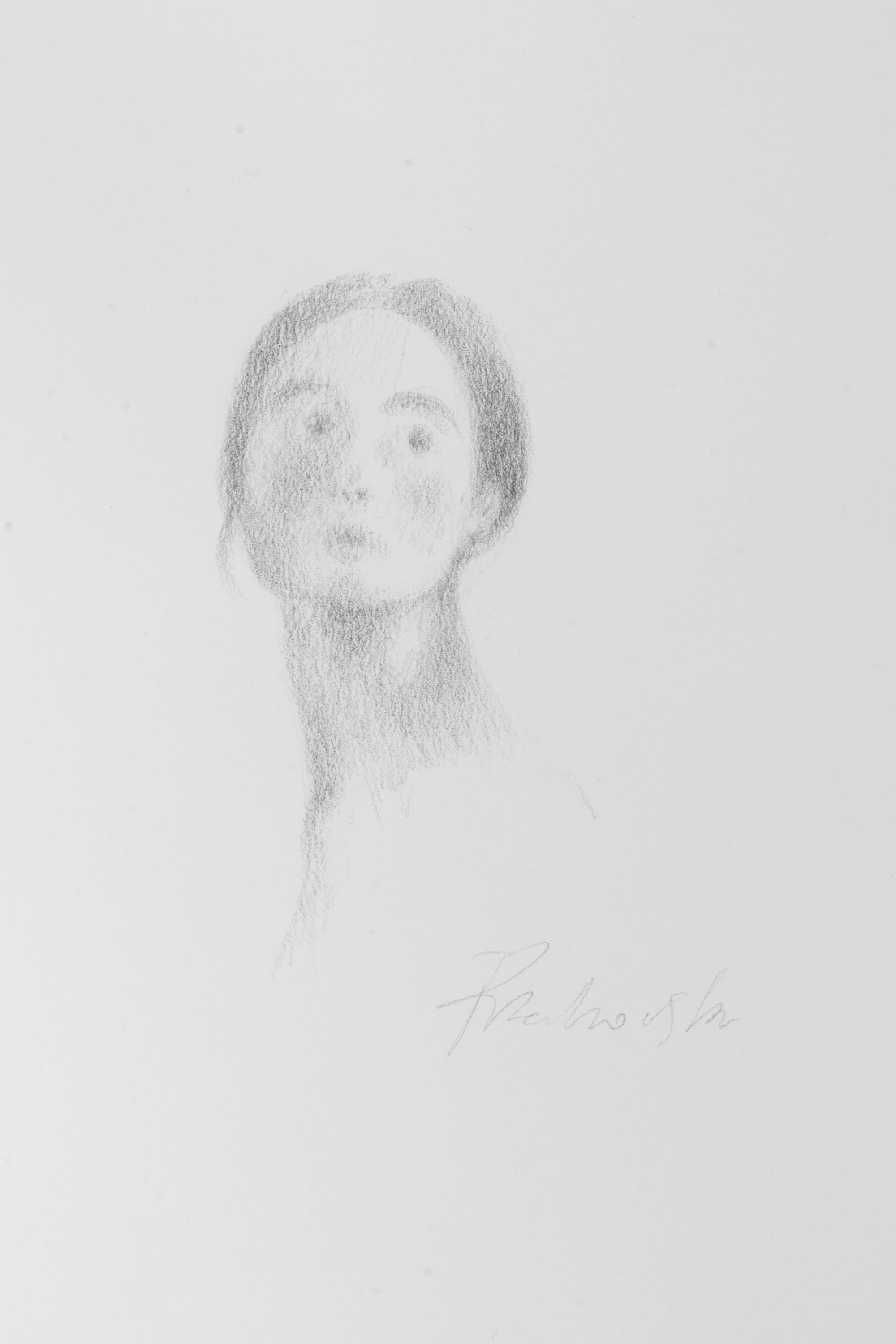 鉛筆画：女性の肖像画習作、2024年（21 x 30 cm） - Etsy 日本