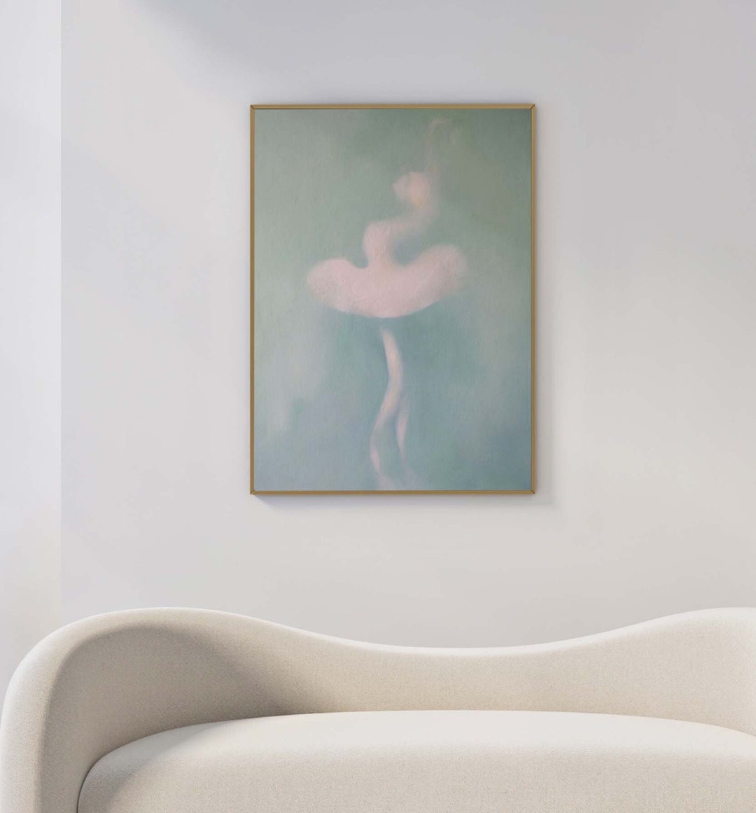 Dancing Swan Oil Painting on Canvas, Ballerina Artwork (50x70cm) - Etsy