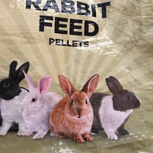 Rabbit Feed Bag Producers Pride Etsy