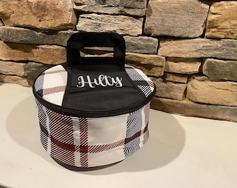 Round personalized insulated food carrier