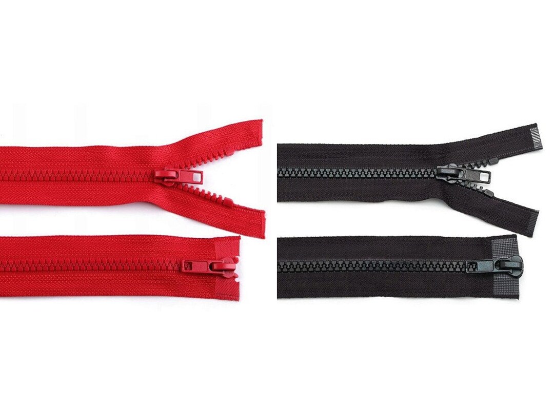 Plastic Jacket Zipper 5 Mm Openend, 2 Sliders Length 85 Cm Etsy
