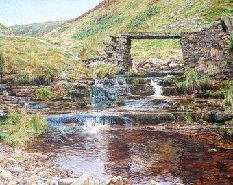 Gunnerside Gill Print, Swaledale Yorkshire Art, Signed Limited Edition