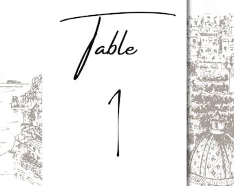 Moderne tabelnummers sjabloon, minimale tabelnummers, minimale bruiloft tabelnummers, afdrukbare tabelnummers, moderne bruiloft sjabloon