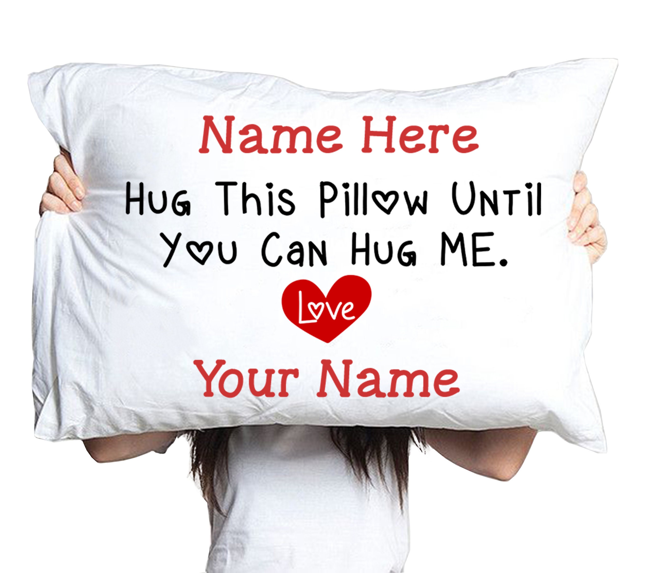 Hug This Pillow Until You can Hug ME Funny Personalized Etsy