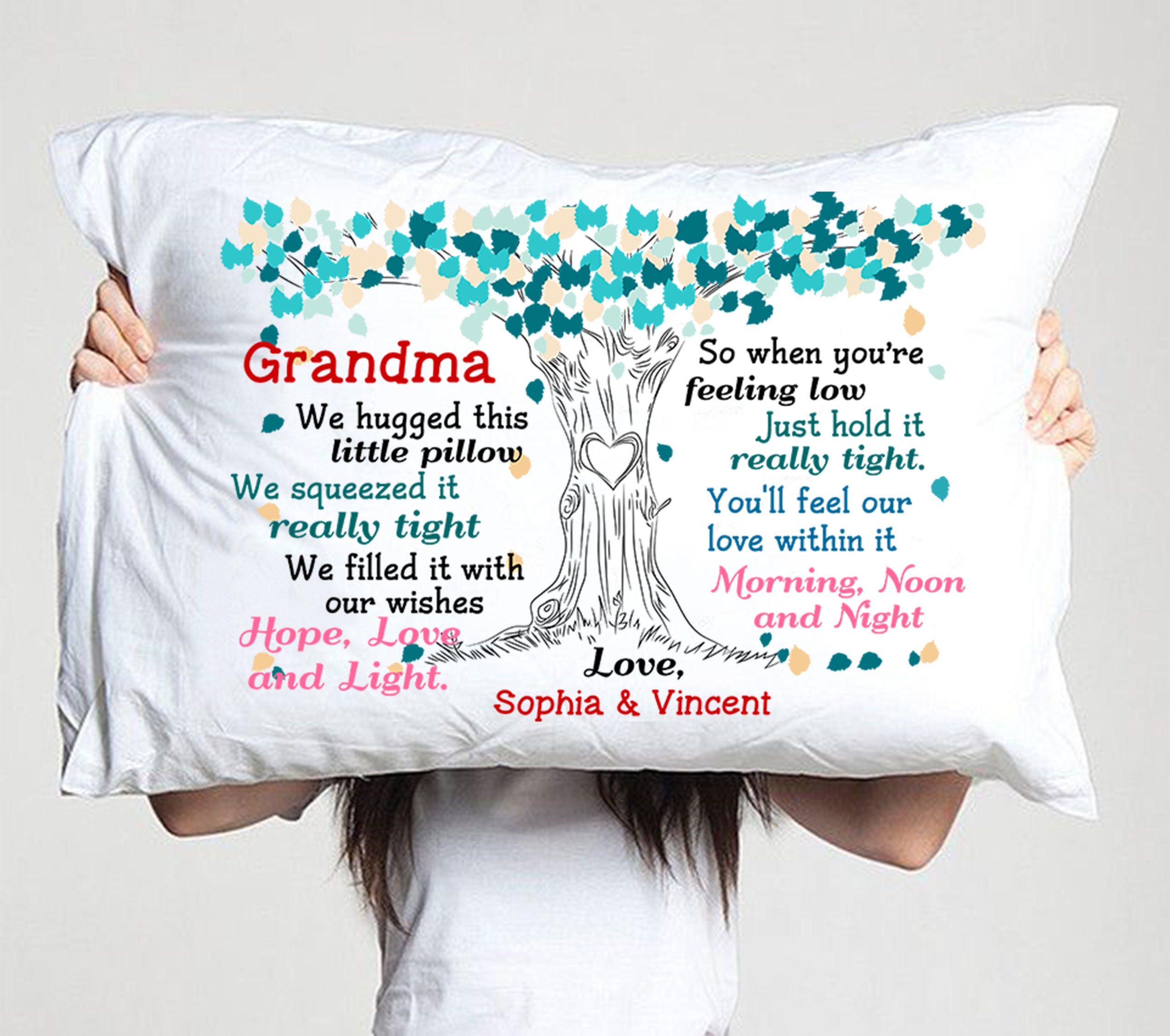 Personalised Grandma Pillowcase Birthday Gift Christmas Etsy
