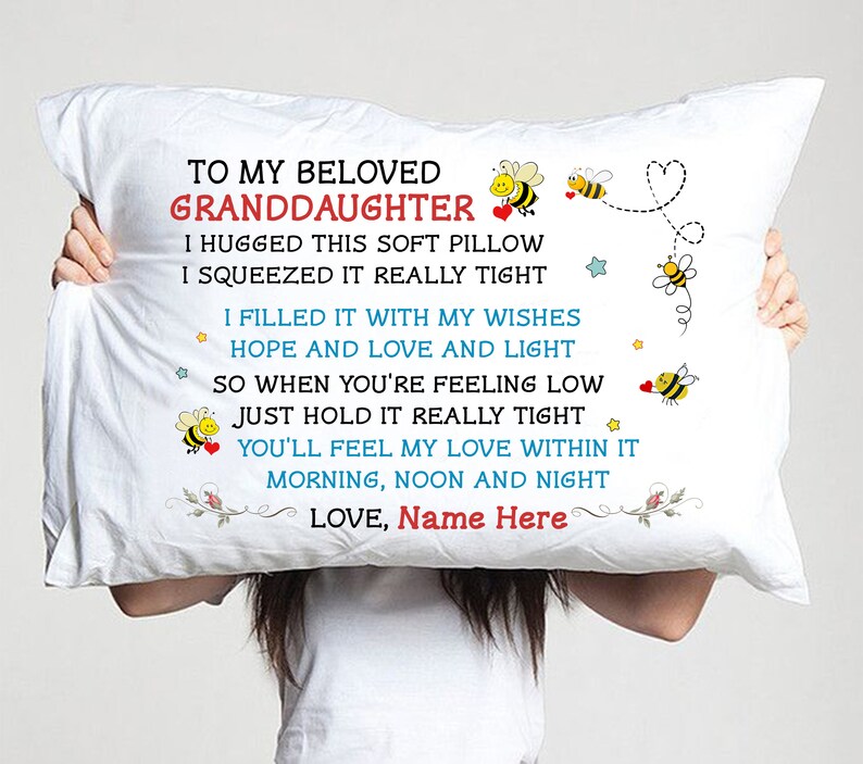 To My Granddaughter Love Grandma Pillowcase Personalised Etsy