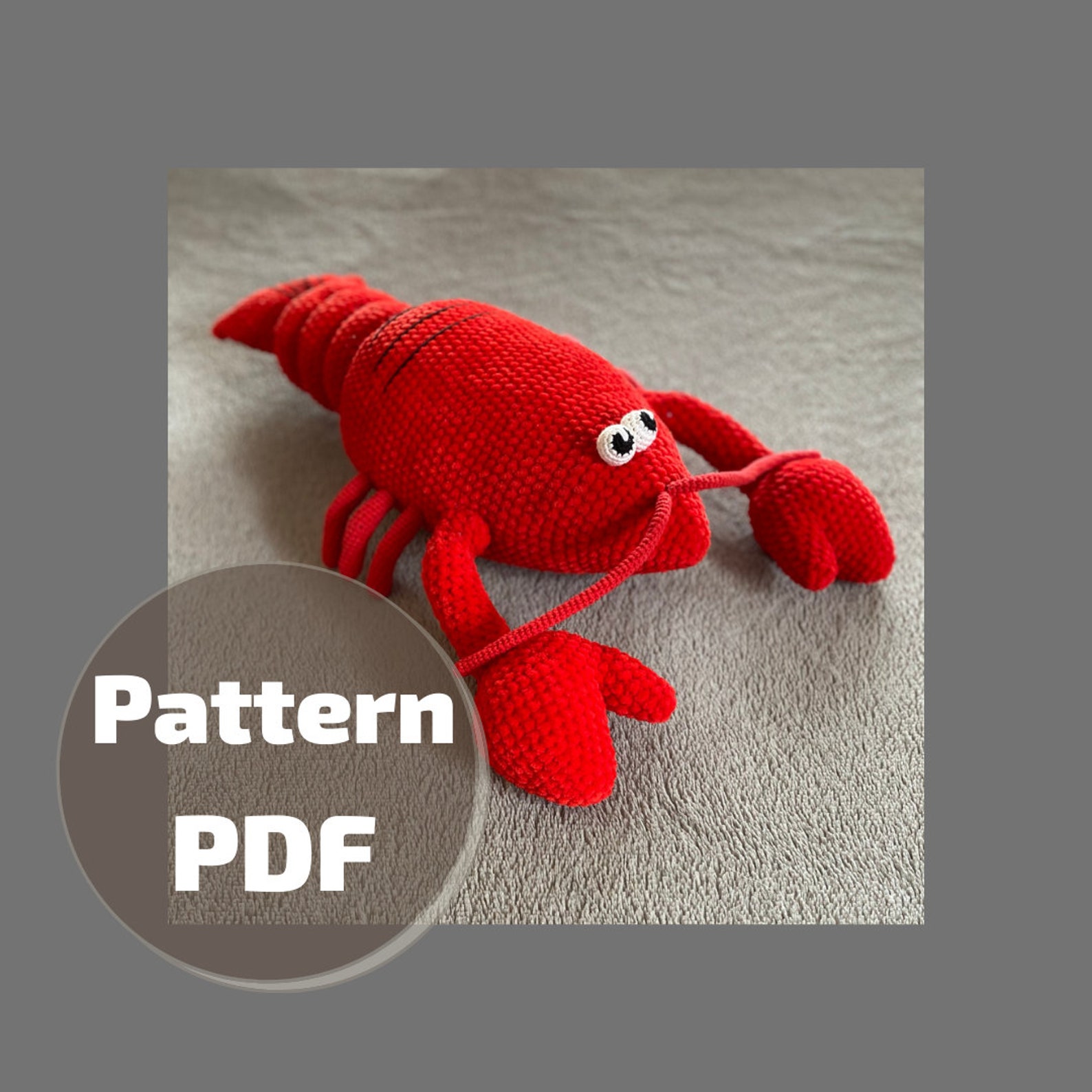 Crawfish PDF Crochet Pattern diy tutorial Crawfish Amigurumi Etsy