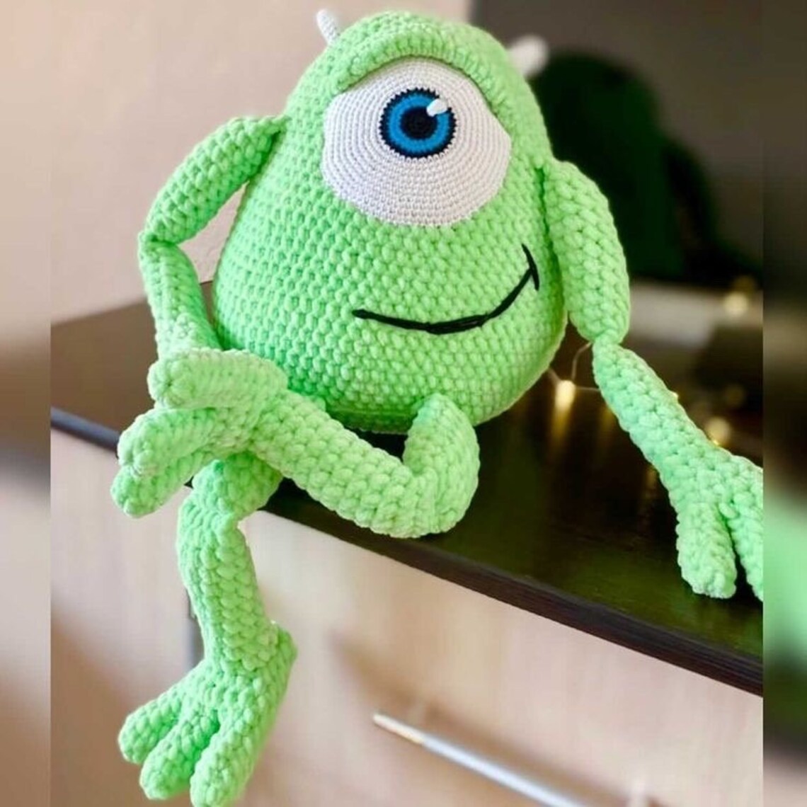 Mike Wazowski PDF Crochet Pattern diy tutorial Monster Etsy
