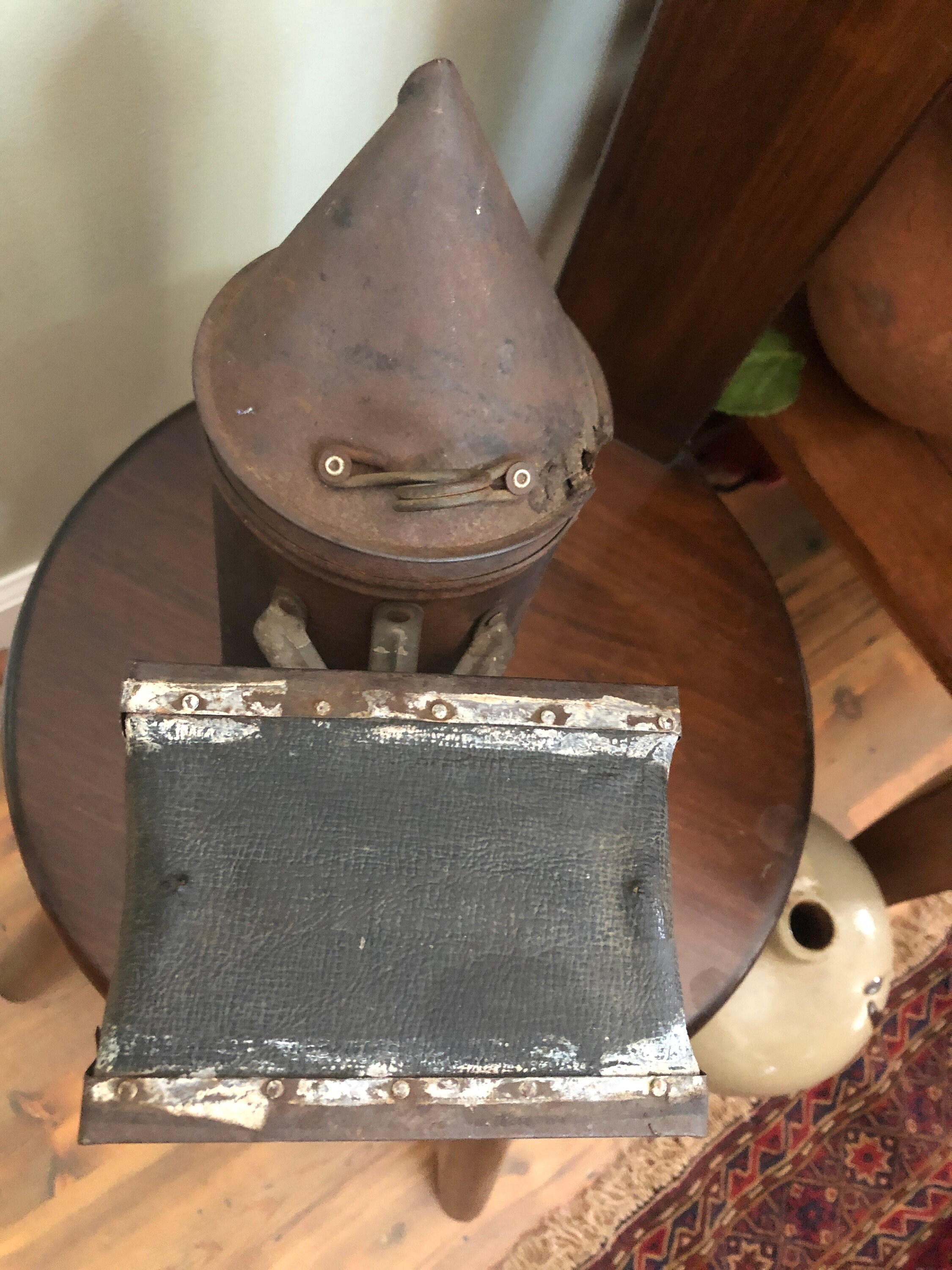 Antique Bee Hive Smoker Vintage Metal Fogger Antique Garden Tools Etsy