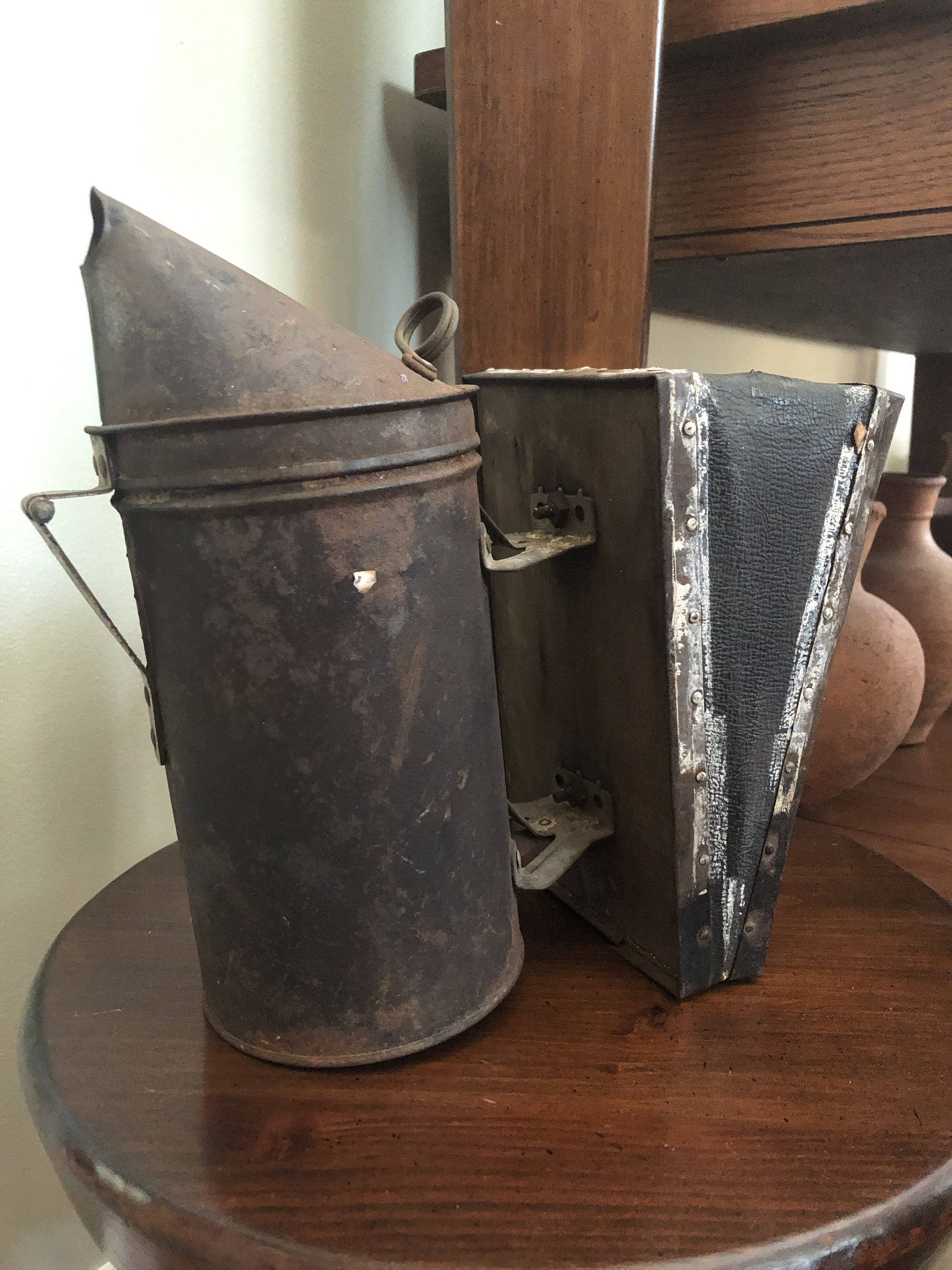 Antique Bee Hive Smoker Vintage Metal Fogger Antique Garden Tools Etsy
