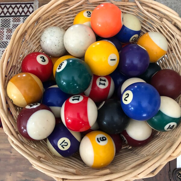 Vintage Pool Balls Etsy