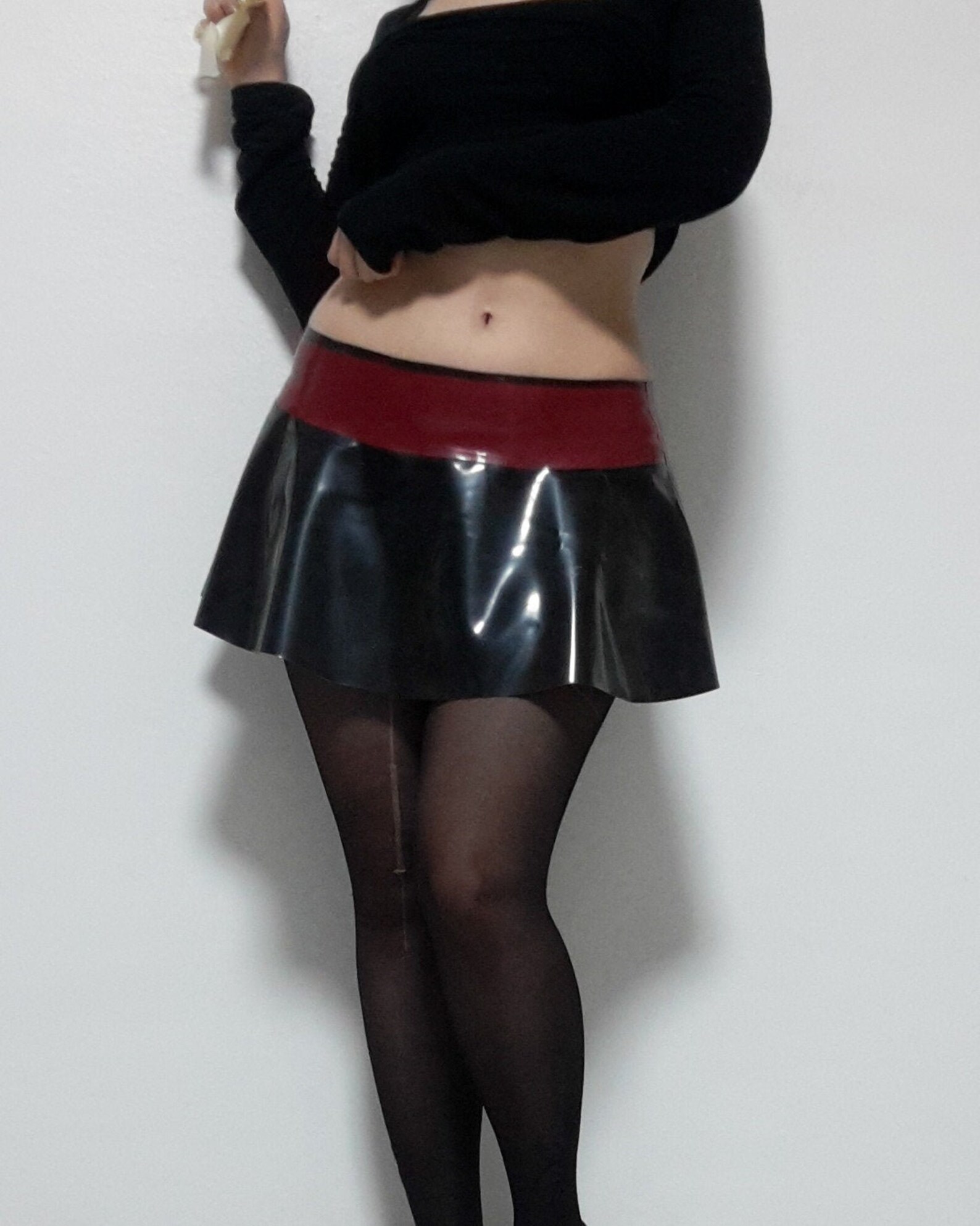 Rubber Mini Skirt Low Waist Cute and Flirty Custom Etsy