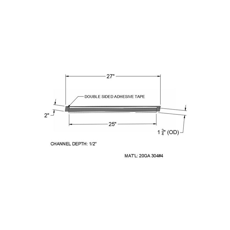 Custom Stainless Steel Top of Microwave Filler Panel With Double Sided