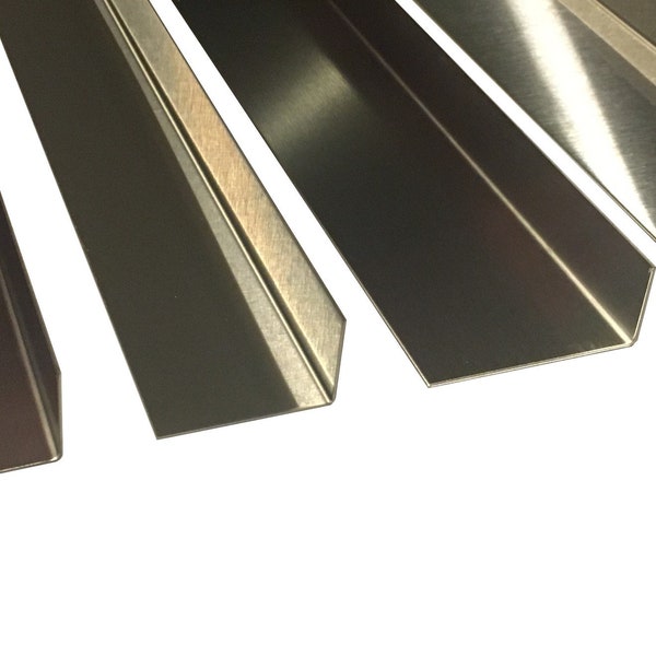 Brushed 304 Stainless Steel Back of Stove Corner Gap Filler Angle Trim