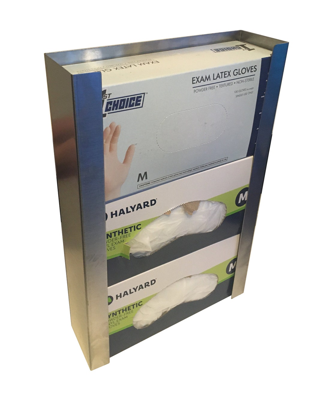 Wall Mounted Triple Stainless Steel Glove Box Holder / Dispenser Etsy