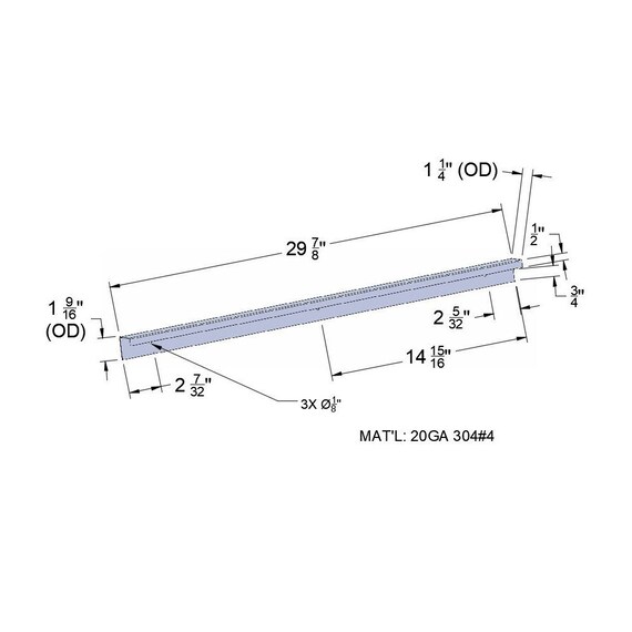 Custom Stainless Steel Inverted Jchannel Filler Trim for Back Etsy