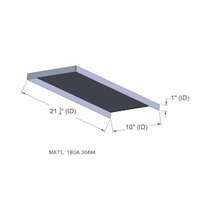 Custom 18ga Brushed 304 Stainless Steel Double Burner Stove Covers (2Pcs)