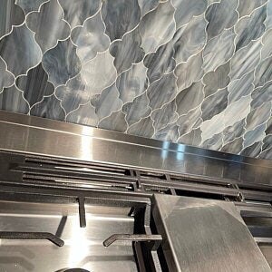 Custom 2 1/2&quot; Deep x 30&quot; Long Brushed Stainless Stove Spice Shelf