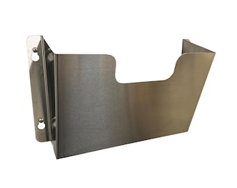 Grade 304 Stainless Steel Brushed Finish Office Single Pocket Wall Mountable File Holder