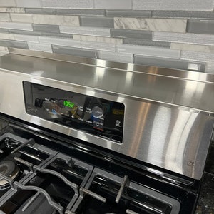 Étagère à épices pour réchaud de cuisine à montage magnétique en acier inoxydable, 4 1/4 po. de profondeur