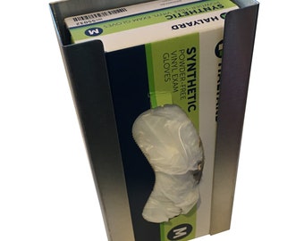 Wall Mounted Single Stainless Steel Glove Box Holder / Dispenser