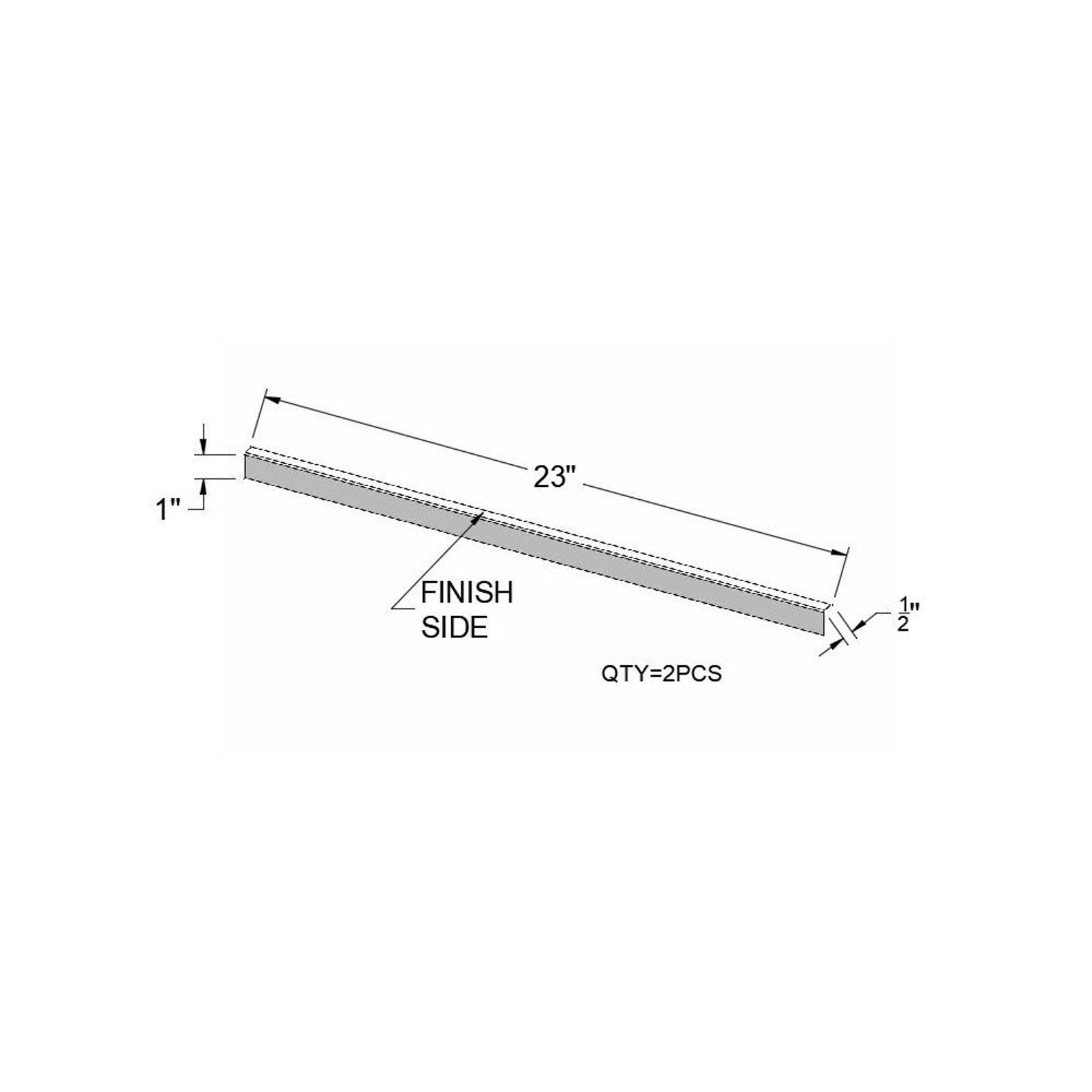 Custom 1/2 X 1 X 23 Stainless Steel Angle Etsy Canada